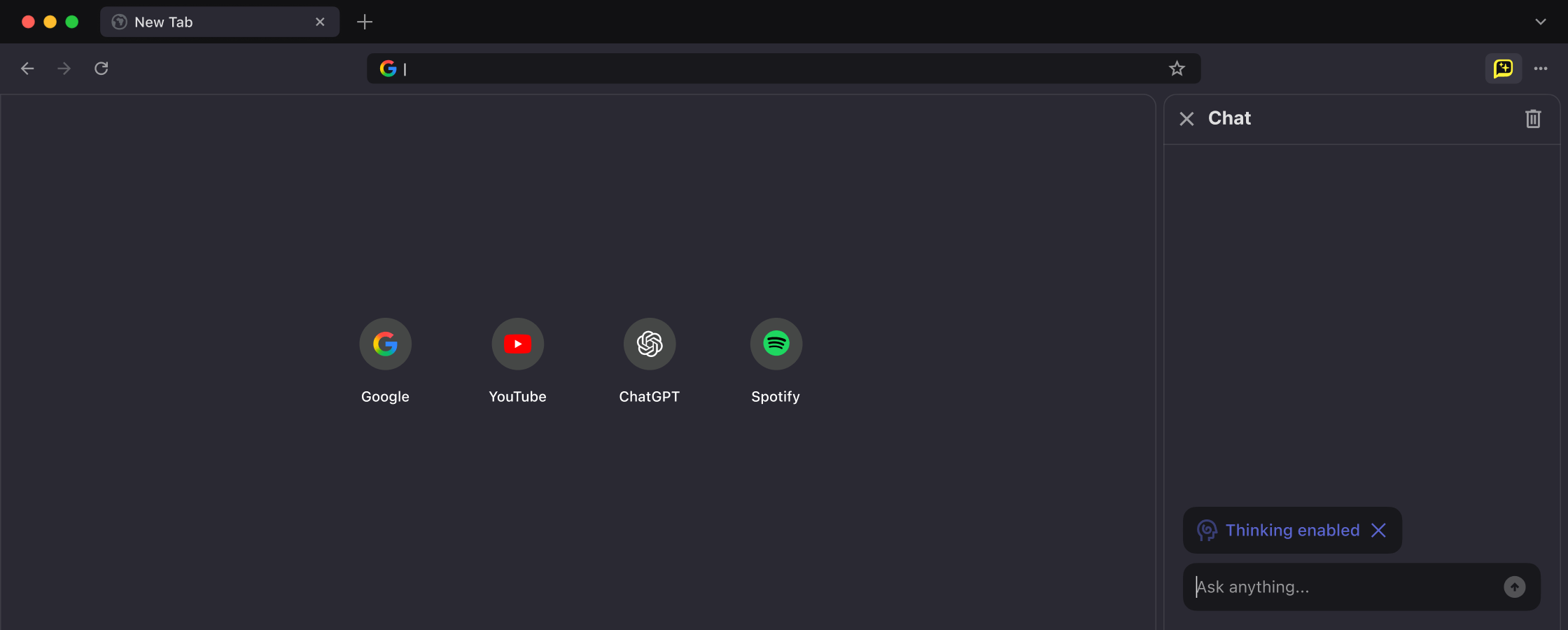 Taktak browser interface